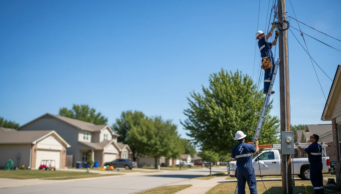Residential electrician providing installation services in Saint Hedwig, TX